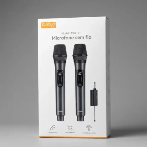 Dois microfones sem fio
