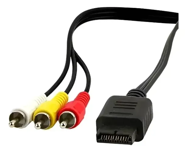 Cabo Vídeo Composto Rca Av Ps1 Ps2 Ps3 Original Playstation