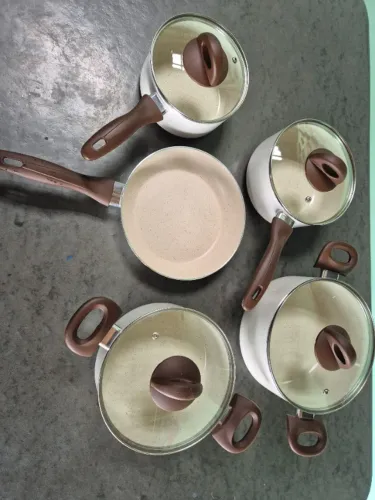 Jogo de Panela Brinox 5 peças ceramic life smart plus Branca