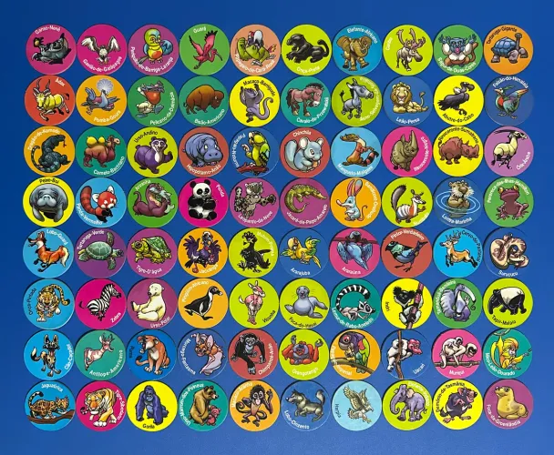 Tazos Animais em Extinção Ping Pong Excelente