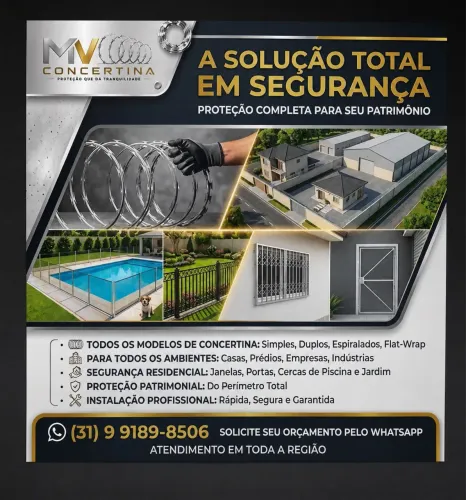 MV Concertina: Proteção Máxima para Janelas, Portas, Piscinas e Jardins! ?