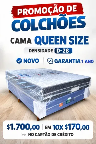 1 ano de garantia cama Queen size hoje oferta