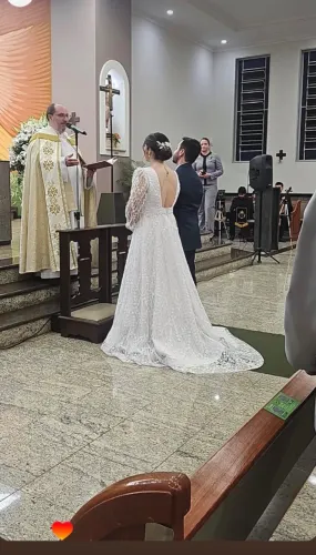 Vestido casamento bordado 