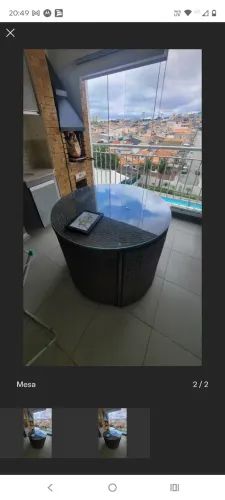 Mesa Pizza com 4 assentos tamanho 1 metro