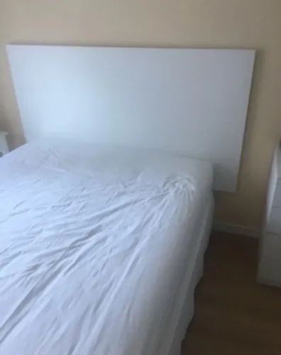Cama box de casal com colchão e cabeceira Tok Stok
