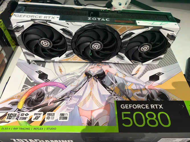 Placa de vídeo Rtx 5080 zotac solid apocalipse anime