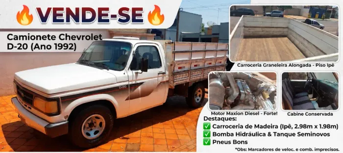 Chevrolet D-20 S / Luxe 3.9/4.0 Diesel 1992