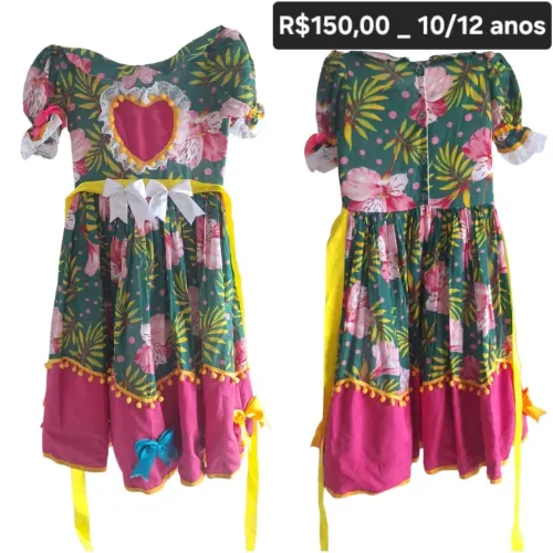 Vestido junino São João 10 - 14 anos