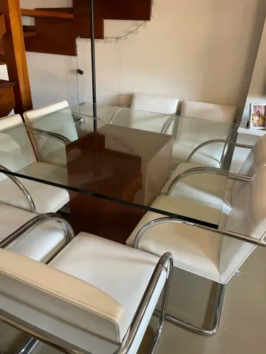 Mesa Jantar Vídro 8 Cadeiras