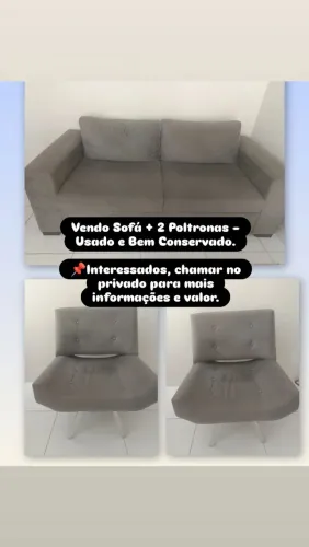 Sofá c/ duas Poltronas 