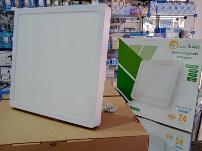 Painel de led paflon 30x30 sobrepor 24w branco frio Novo (oferta Black Friday R$ 44,50)