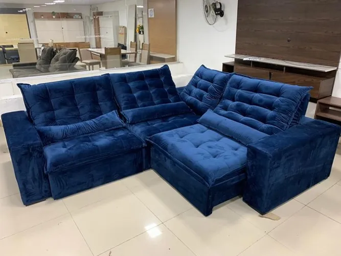 Sala sofá retrátil e reclinável de canto 
