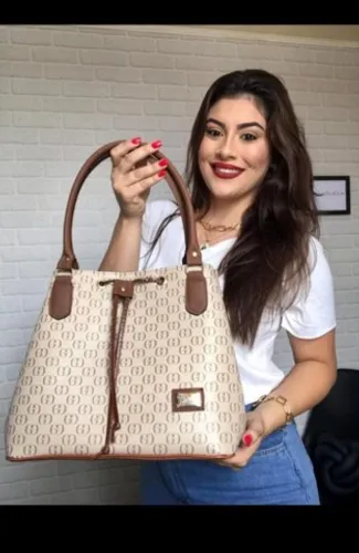 bolsa tipo sacola ou kit de bolsa sacola com necessarie e bolsa tira colo