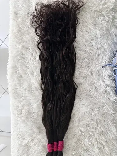 Cabelo humano ondulado de 65cm