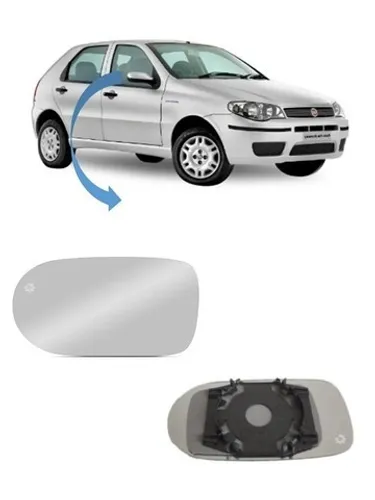 Lente Retrovisor Fiat Palio 2004 / 2010 Lado Direito
