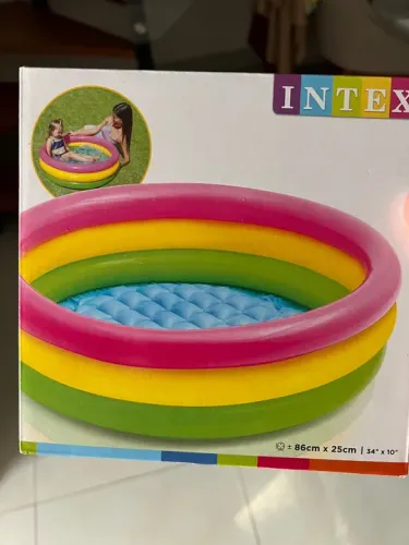 Piscina Inflável Infantil Intex Bebê Colorida PVC Sunset 56L 