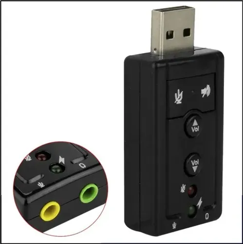 Placa Adaptador De Som Usb 7.1 