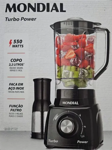 Liquidificador Mondial Turbo Power 550W - 2,2 Litros