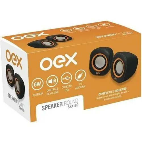 Caixa De Som Usb/p2 Oex Sk100 Speaker Para Notebook E Pc