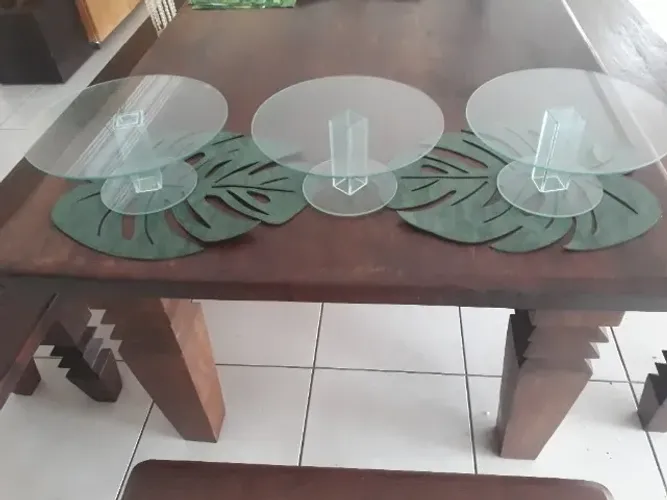 suporte de vidro de 5 mm, para doces em festas com 30 cm de diâmetro 