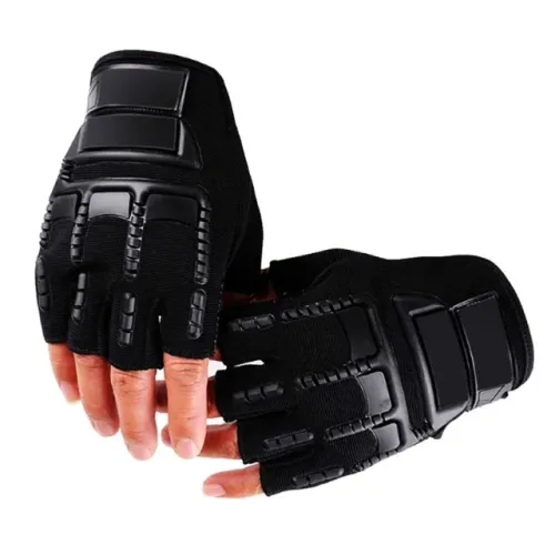 (NOVO) Luva Atividade Esportiva Meio Dedo Tática Moto - MerchanixWear