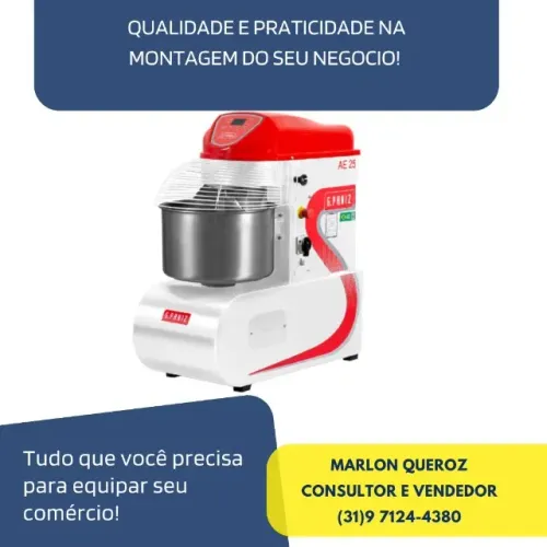 Amassadeira 25 KG Espiral G-Paniz Trifásica Nova
