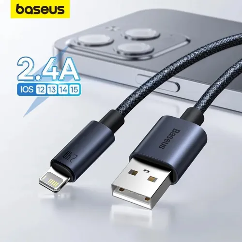 Cabo USB Baseus carga rápida Tipo A para Ligthning iPhone 1M