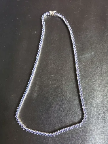 Rivieira de Prata com Zircônias Lilás