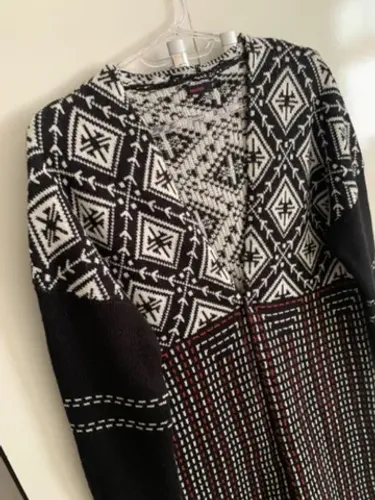 (TAM: M) Sobretudo Tricô Tricot Blusa Cardigan 