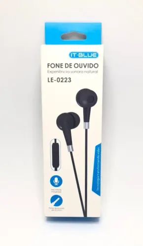 Fone De Ouvido Com Microfone It Blue Conexão P2 Alta Qualidade Novo na Caixa