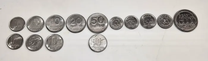 Coleção de Moedas Cruzeiro - 14 moedas