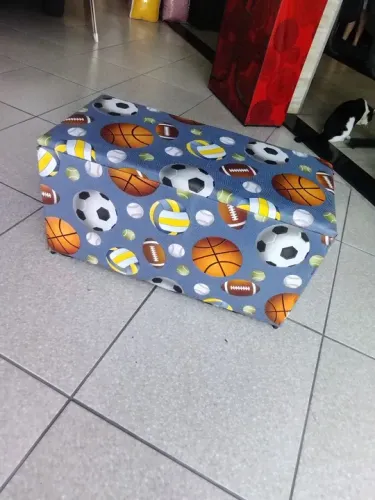 Puff baú corino 80cm peça nova pronta entrega @dicasabh 