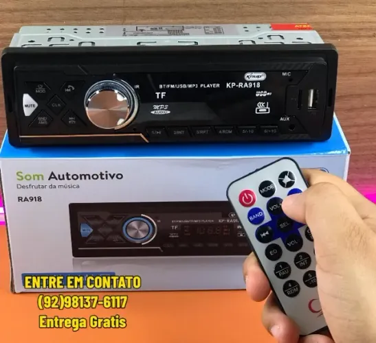 Som Automotivo Para Veiculo Modelo Universal - Entrega das 9 até as hrs22