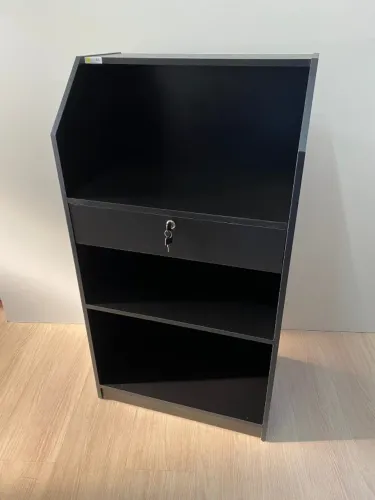 Balcao Recepcao Caixa Mdf 15 Mm Preto Vallet Estacionamento