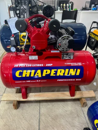 Compressor 110L Chiaperini 140 Psi de Pressão Motor 2Hp - Novo