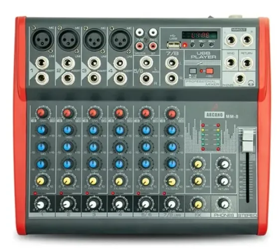 Mesa Arcano Am-m8 Fx Usb 4 Xlr + Estereos + Efeitos
