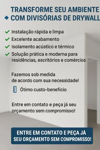 Divisória em drywall 