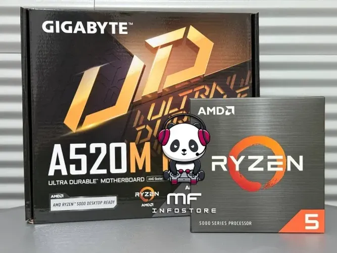 Kit A520 K Gigabyte + Ryzen 5 5500 - NOVOS
