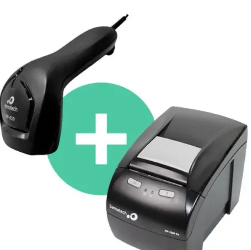Kit Leitor de Código de Barras+Impressora Térmica Bematech MP 42000 TH