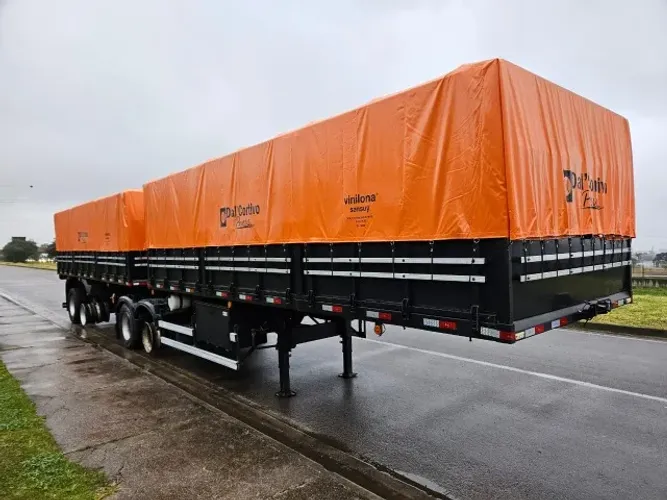 Carreta Bitrem Graneleiro Librelato ano 2017 suspenção Mola 7.10 + 7.10 X 1.80 SEM PNEUS