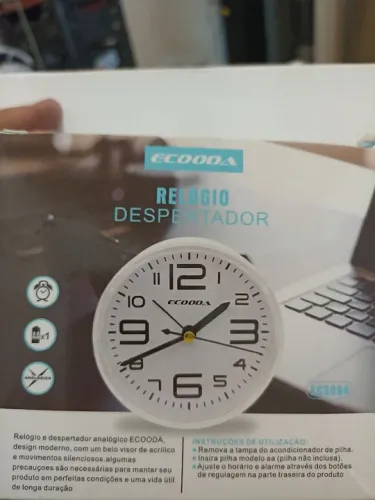 Relógio despertador analógico novo