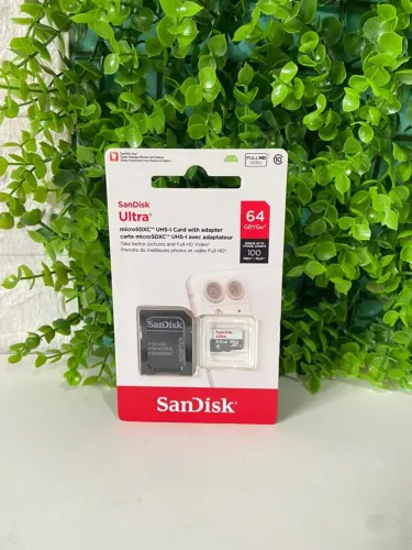 Cartão Micro SD SanDisk Ultra, 64GB, Class 10, ORIGINAL