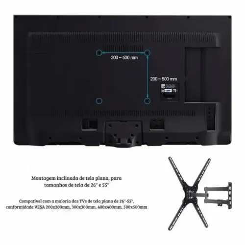 Suporte Para Tv Tri-articulado Lcd Led 16 32 40 42 47 até 55 polegadas
