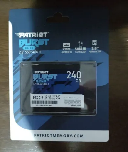 SSD 240GB SATA III PATRIOT BURST (NOVO, LACRADO)