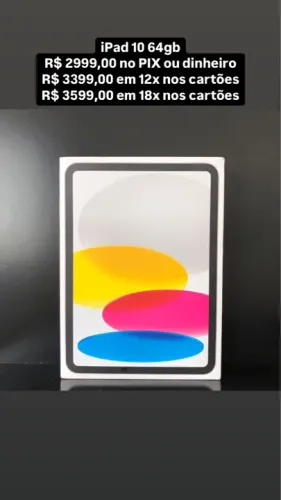 iPad 10 64gb - Novo - Promoção!