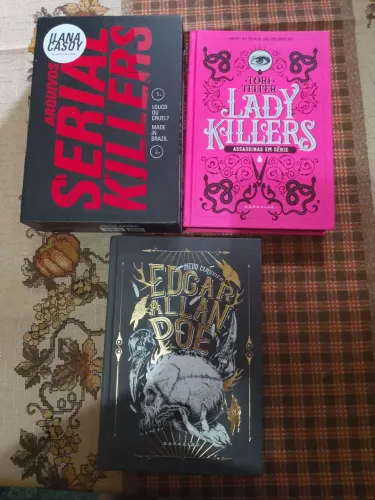 Livros Lady Killers + Box Arquivos Serial Killers + Edgar Allan Poe - Ed Darkside