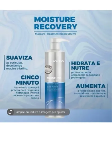 Máscara balm Joico Moisture Recovery 500ml original 
