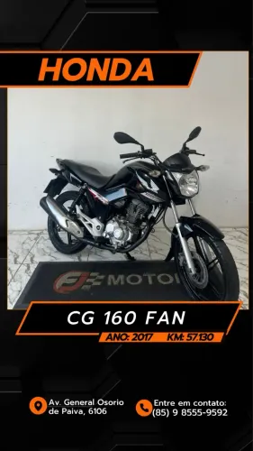 Honda fan 160 ano 2017,extra aceitamos cartão e financiamento bancário 