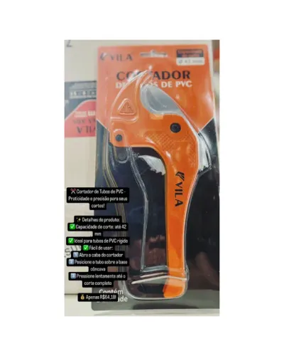 Tesoura Cortador P/ Tudo PVC 42MM VILA