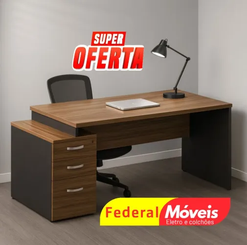 Mesa para Escritório 1,50m com 3 Gavetas - Prática e resistente!